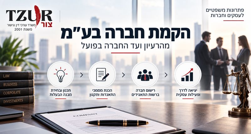 הקמת חברה בעמ - פתיחת חברה ורישום חברה בישראל