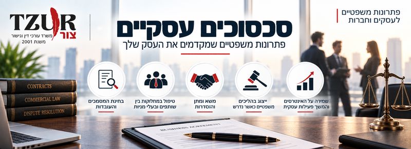 סכסוכים עסקיים - ייעוץ וייצוג משפטי בסכסוך עסקי